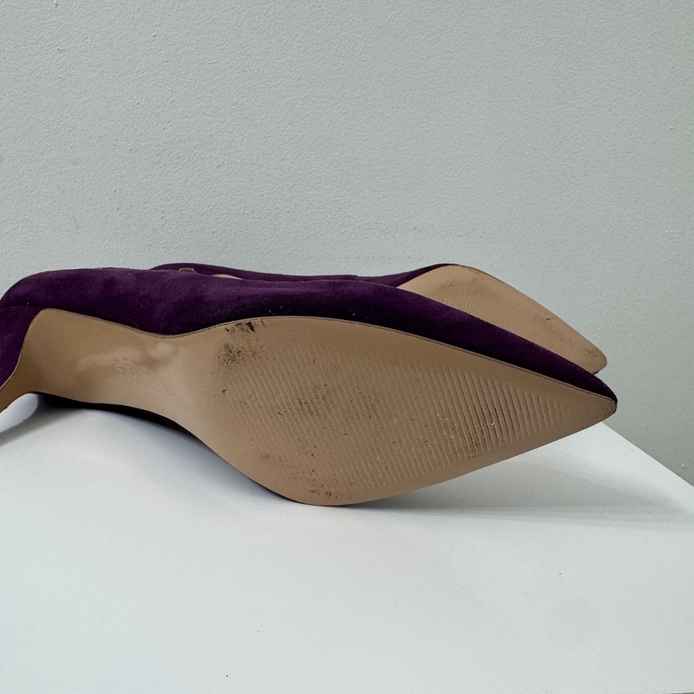 Charles by Charles David Purple Suede Pointed Toe Heels Pumps Size 8 - Picture 7 of 8